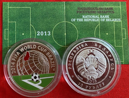 Belarus 10 Roubles 2013 "FIFA 2014 World Cup Brasil" Silver Coin PROOF - Bielorussia