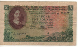 SOUTH AFRICA 5 Pounds  P97c  Dated  22.5.1958   (Sailing Ship) - Suráfrica