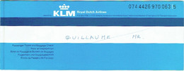 Ticket/Billet D'Avion. KLM. Royal Dutch Airlines. Amsterdam/Beirut/Amsterdam/Brussels. 1981. - Europe