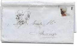 1846 LONDRES POUR ANDOVER - SOUTH WESTERN RAILWAY - BIRCHAM - LETTRE MARQUE POSTALE - Cartas & Documentos
