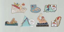 PINS PIN'S NATATION PLONGEON 892 JO BARCELONA 1992 JEUX OLYMPIQUES BARCELONE 92 WATER POLO LOT 7 PINS - Nuoto