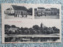 AK Steinhöfel Gruss Aus OT Beerfelde Gasthof Korby Dorfansicht Partie Am Teich Mit Kirche Bei Fürstenwalde Müncheberg - Steinhoefel