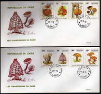 FDC (958/965)  -  Champignons / Paddestoelen / Pilze / Mushrooms - ZAÏRE - 1971-1979