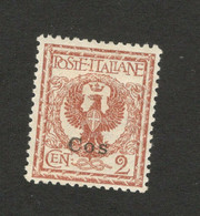 ITALY - MH STAMP - OVERPRINT "COS" , 2 C - Aegean (Caso)