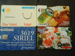 FRANCE USED   CARDS  4  DIFFERENT - Ad Uso Interno