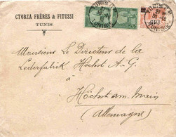 Tunisie Tunisia Tunesien Lettre Tunis 1919 Entête Judaica Cover Brief Carta - Lettres & Documents