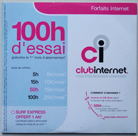 - Pochette CD ROM De Connexion Internet - CLUB INTERNET - - Internetaansluiting