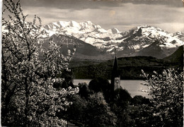 Hilterfingen Am Thunersee - Kirche Mit Blümlisalp (633) * 5. 9. 1968 - Hilterfingen