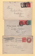 Perfores - Perfins - Lot De 3 Lettres Avec Timbres Perfores - Covers & Documents