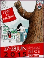 Carte Postale : Fête Du Chateau 2015 (PCF - Front De Gauche) Nice - Illustration : Wolinski - Wolinski