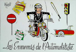 ► CPM  Humour - Motard  Série "Les Ennemis De L'Automobiliste" Par HENRI OZIOULS -Ed Vaysse - Oziouls
