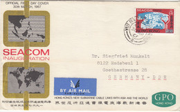 HONG KONG 1967 Seacom FDC Sent To Germany #30013 - Lettres & Documents