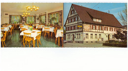 Allemagne Hausach Gasthaus Pension Eiche Hotel Restaurant , Double Carte CPSM GF - Hausach