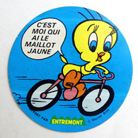 AUTOCOLLANT ENTREMONT TITI RIGOLO  MAILLOT JAUNE 1974 - Stickers