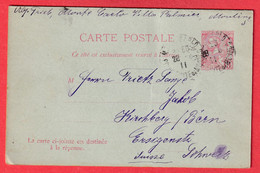 MONACO ENTIER AVEC REPONSE MONTE CARLO 1911 POUR ERSIGEN SUISSE - Briefe U. Dokumente