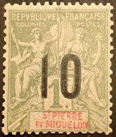 R2062/1123 - 1912 - COLONIES FR. - SPM - N°104 NEUF* - Unused Stamps