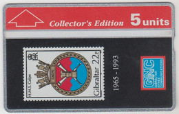 GIBRALTAR - HMS Calpe Stamp Collectors Ed. , 5 U, 1993,CN:306A,  Tirage 8.000, Mint - Gibraltar