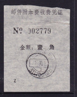 CHINA CHINE CINA  ZHEJIANG CHUNAN 311700 ADDED CHARGE LABEL (ACL)  0.10 YUAN - Other & Unclassified