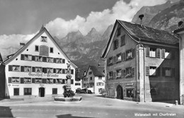 WALENSTADT → Dorfplatz Mit Gasthof Traube Und Dem Rathaus, Fotokarte Ca.1955 - Walenstadt