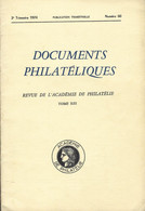 ACADEMIE DE PHILATELIE DOCUMENTS PHILATELIQUES N° 60 + Sommaire - Autres & Non Classés