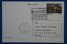 X5 AUSTRALIA BELLE  CARTE 1986  PERTH POUR ROMANSHORN SUISSE+AFFRANCH. INTERESSANT - Cartas & Documentos