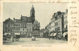 Cambrai * La Place De L'hôtel De Ville * Mairie * Boucherie * Commerces Magasin MAISON FEVRIER - Cambrai