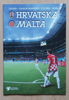 CROATIA Vs MALTA - 2016 UEFA EURO Qualifications FOOTBALL CROATIA FOOTBALL MATCH PROGRAM - Libros