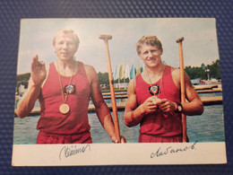 Postcard Vladas Chesuynas I Uyriy Lobanov  USSR (- Rowing -  1973 KAYAK - Rudersport