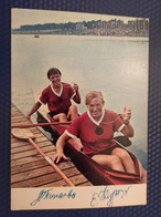 Postcard  Lyudmila Pinaeva Ekaterina Kukishko  - OLYMPIC CHAMPION - Rowing -  1973 KAYAK - Rudersport