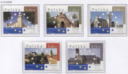 Poland 2009 Mi 4450-54 Capitals Of European Union, Architecture, Monuments, Full Set MNH** - Other & Unclassified