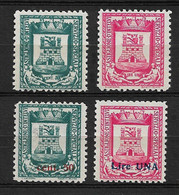 EMISSIONI LOCALI CASTIGLIONE D'INTELVI 1945 - NUOVI ** SASS. 18/19 + SASS 16, 17 + 50c Su 1 Lire - Lire 1 Su 50c - Nuevos