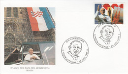 VATICAN VISITE PAPE JEAN PAUL CROATIE 1994 - Lettres & Documents