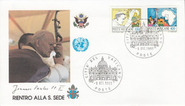 VATICAN RETOUR VOYAGE PAPE JEAN PAUL II 1995 - Briefe U. Dokumente