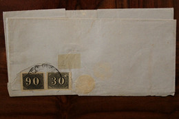 Brésil 1850's Cover Brasil Vorphila Por Vapor Pelo Schiffpost Paquebot Timbre Selos Olho De Gato 30 90 Oeil De Chat - Cartas & Documentos