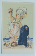 00153 Cartolina Illustrata - Bambini Marinaretti - Children And Family Groups