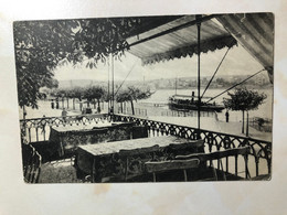 Germany Deutschland Neuwied Rheinufer Garten Hotel Zum Wilden Mann Restaurant Steam Ship Boat 13387 Post Card POSTCARD - Neuwied