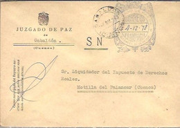 JUZGADO DE PAZ DE GABALDON CUENCA 1979 - Franchigia Postale