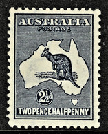 Australia 1915 Kangaroo 21/2d Indigo 2nd Watermark MH - Mint Stamps