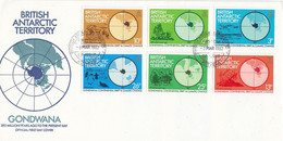 British Antarctic Territory (BAT) 1982 Gondwana 6v FDC (F8798) - FDC