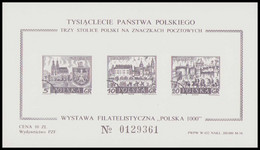 POLAND 1966 Millennium Of The Polish State - Official Reprint / Three Polish Capitals On Postage Stamps P70 - Ensayos & Reimpresiones