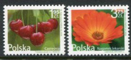POLAND 2009 Definitive: Fuits And Flowers MNH / **.  Michel 4438-39 - Unused Stamps