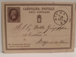 Cartolina Postale Dieci Centesimi Siena MASSA MARITTIMA 1877 - Entiers Postaux