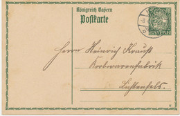 BAYERN ORTSSTEMPEL KÜPS K2 1915 Auf 5 Pf Hupp Wappen-GA - Postal  Stationery