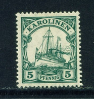 CAROLINE ISLANDS  -  1915-19 Yacht Definitive 5pf Hinged Mint - Carolines