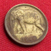 Congo Belgian 1 Franc 1946 Belgish  Wºº - 1934-1945: Leopold III.