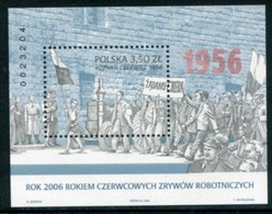 POLAND 2006 Poznan Workers' Rising Block MNH / **.  Michel Block 173 - Unused Stamps