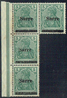 SAAR 1920 Mi 4 Block Of 4 M - Blocks & Sheetlets