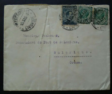 Red Cross Cover Posted From Italy To Salonika In Greece Arrival 8.3.1915 - Flammes & Oblitérations