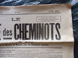 Juin 1939  LE REFUGE DES CHEMINOTS : - Allgemeine Literatur
