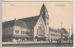 (108399) AK Metz, Hauptbahnhof, Pferdewagen, Feldpost 1915 - Lothringen